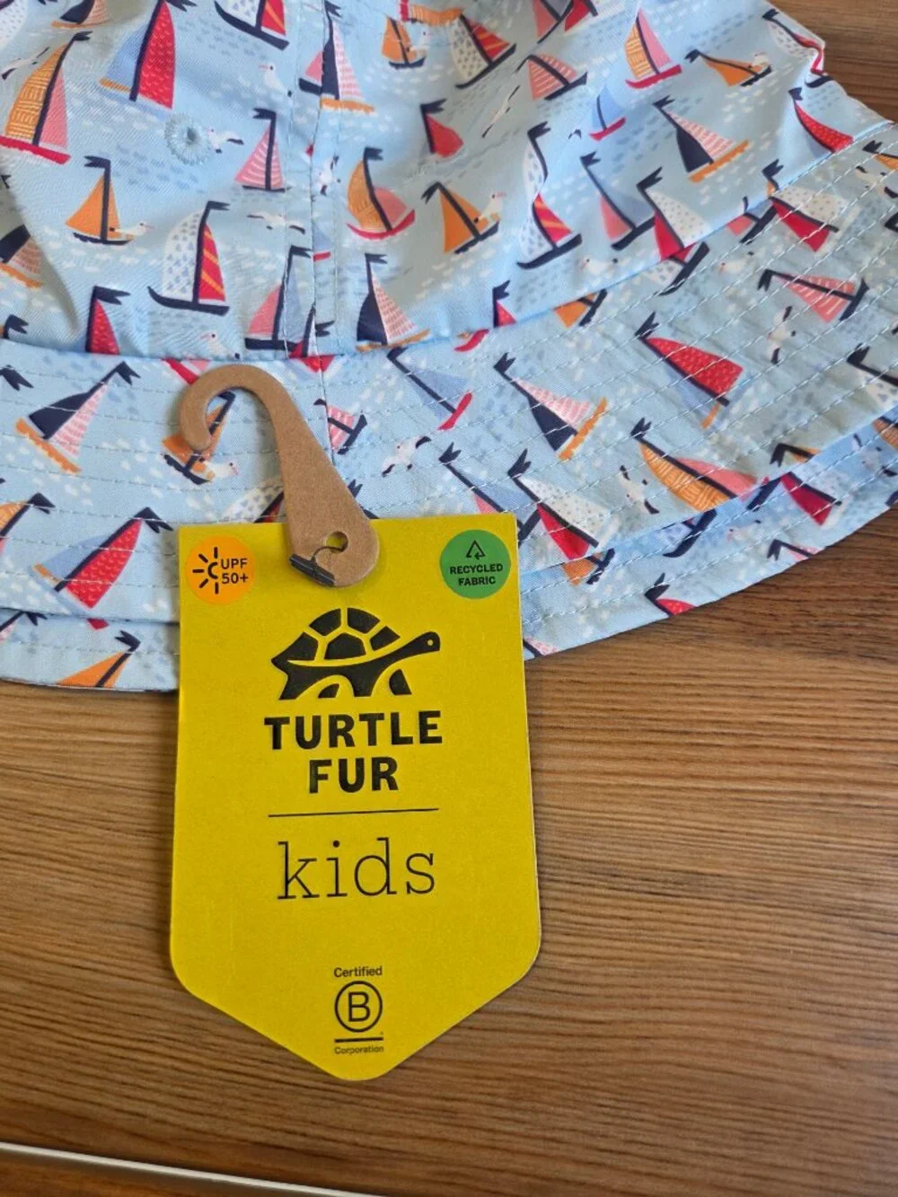 Kids Boardwalk Bucket Sailboats Hat Turtle Fur